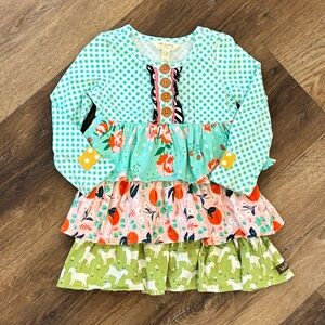 Matilda Jane Joanna Gaines Floral Oranges Goat Dress Spring Outfit 12-18m